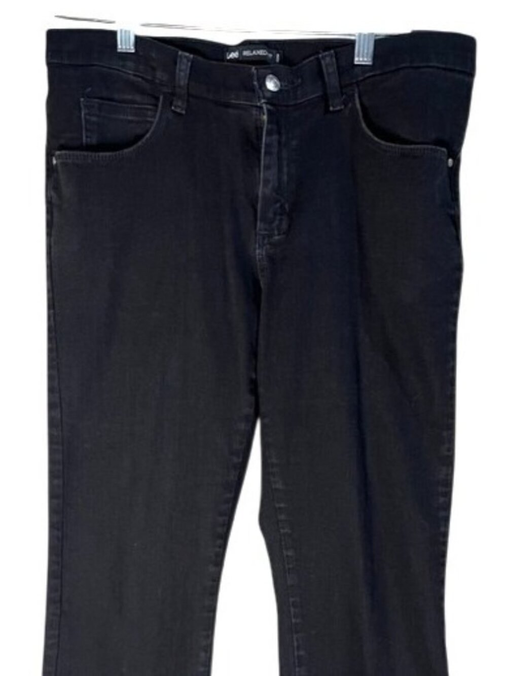 Lee Rider Jeans Womens Size 10 Petite Black Straight Relaxed Fit 5 Pocket Denim - Picture 8 of 16